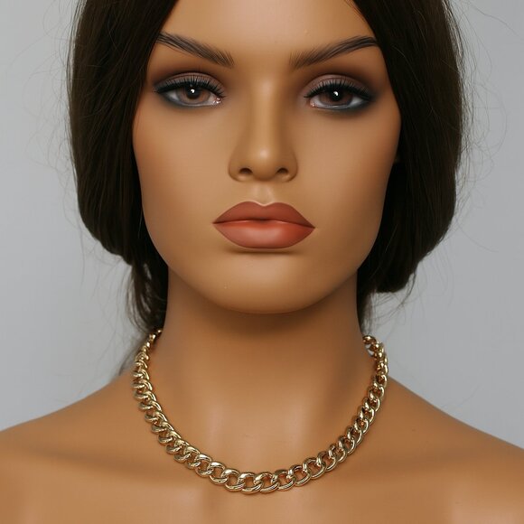 Calvin Klein Bold Cuban Link 14k Gold 24" Necklace – Designer Statement Jewelry - Picture 1 of 6
